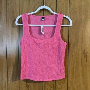 Old Navy Textured Pink Tank Top